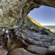 The interior of Blombos Cave is pictured on South Africa’s southern coast